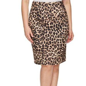 Vince Camuto Animal-Print Pencil Skirt L